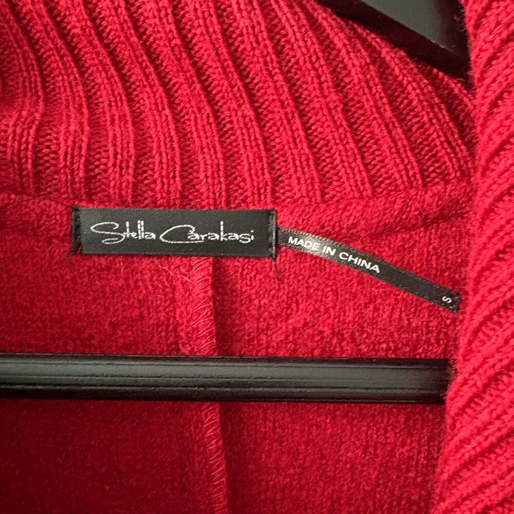Stella Carakasi small Talk of the Town red boiled wool jacket in pomodoro red - Picture 7 of 7